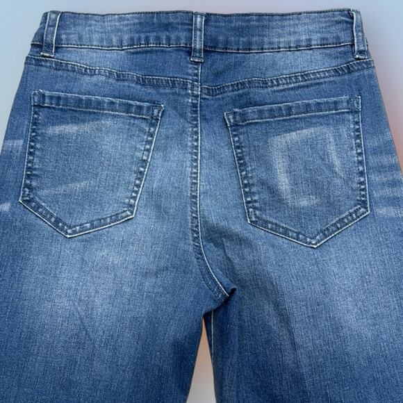 TINSELTOWN Women’s 5 (juniors) Rhinestone Stripe Blue Jeans - Picture 3 of 3